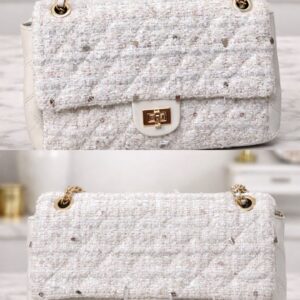 Tweed Gold Chain Bag